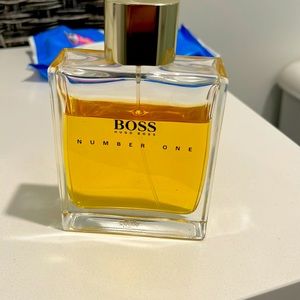 3.3 fl oz hugo boss number one a little less than full.